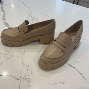 Marc Fisher Latika Lug Sole Loafer. Only wore once. Practically brand new.